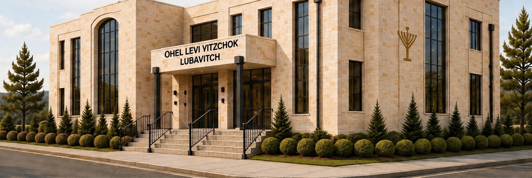 Architectural rendering of the planned Ohel Levi Yitzchok shul